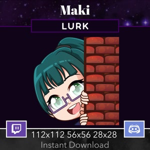 Jujutsu Kaisen Maki lurk. Emote, Twitch, Discord, Stream, Printable, Manga, Anime, JJK