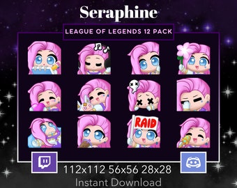League of Legends Immortalized Legend Ahri Emote 12 Pack, Bundle