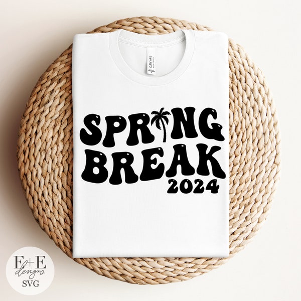 Spring Break 2024 - Spring Break - Retro Style - SVG PNG Cutting Machine File - Digital Download