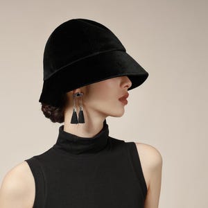 Cappello da pescatore da donna in velluto di lusso, cappelli da stilista invernali, regalo per lei