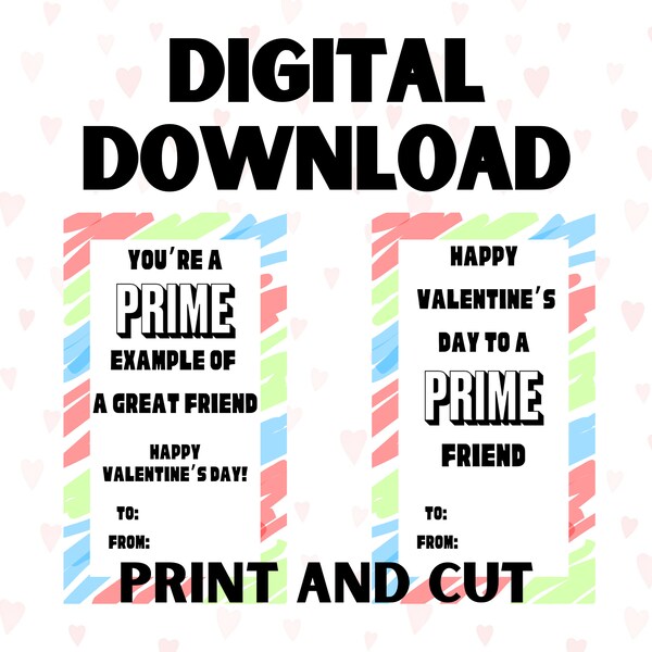 Prime Drink Valentine Teen valentines Drink Valentines Instant Download Prime