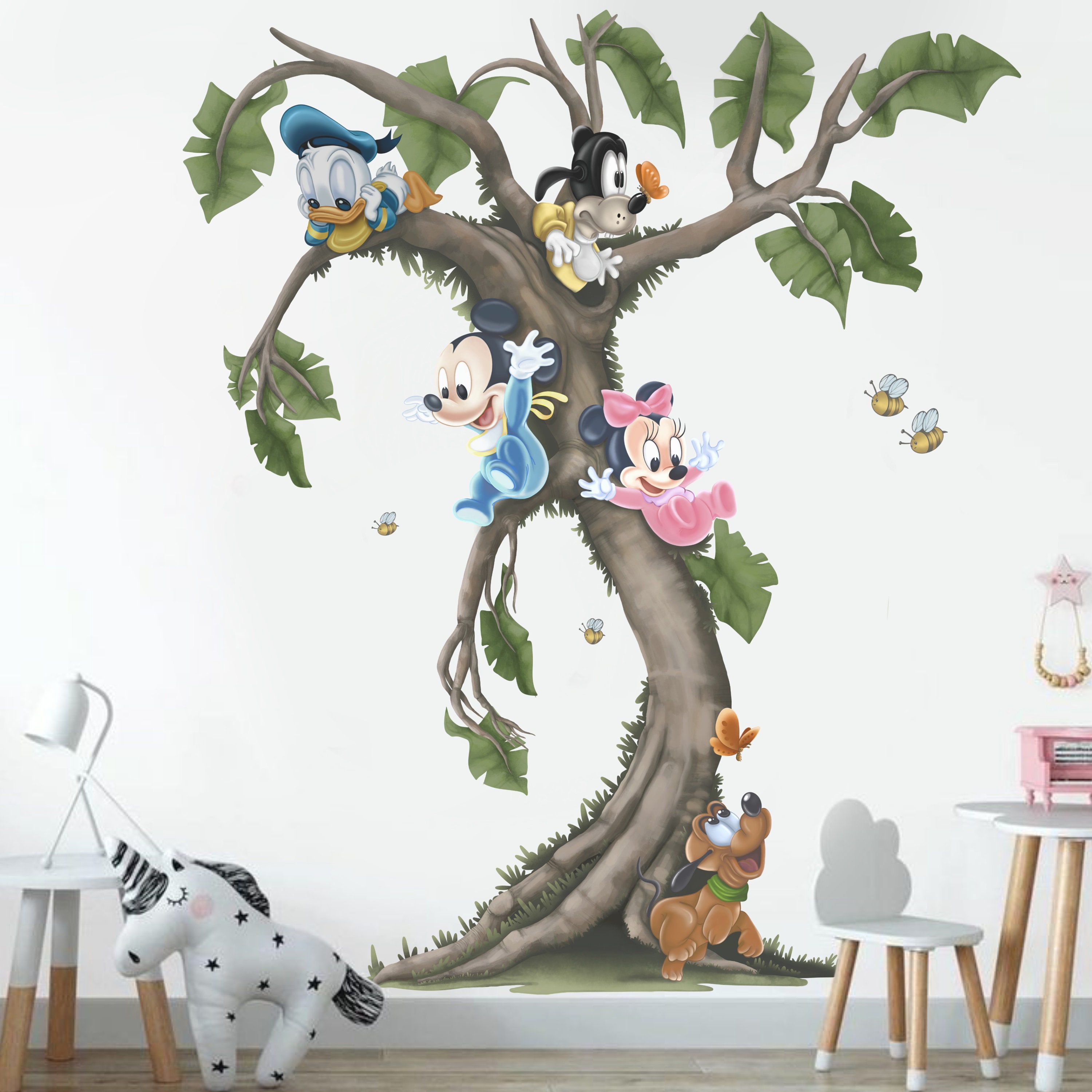 ファンシー ウォールデコ カルーセル ポニー B.A.B.Y Removable Wall Decal Baby Mickey Wall Art Baby Minnie Wall Sticker