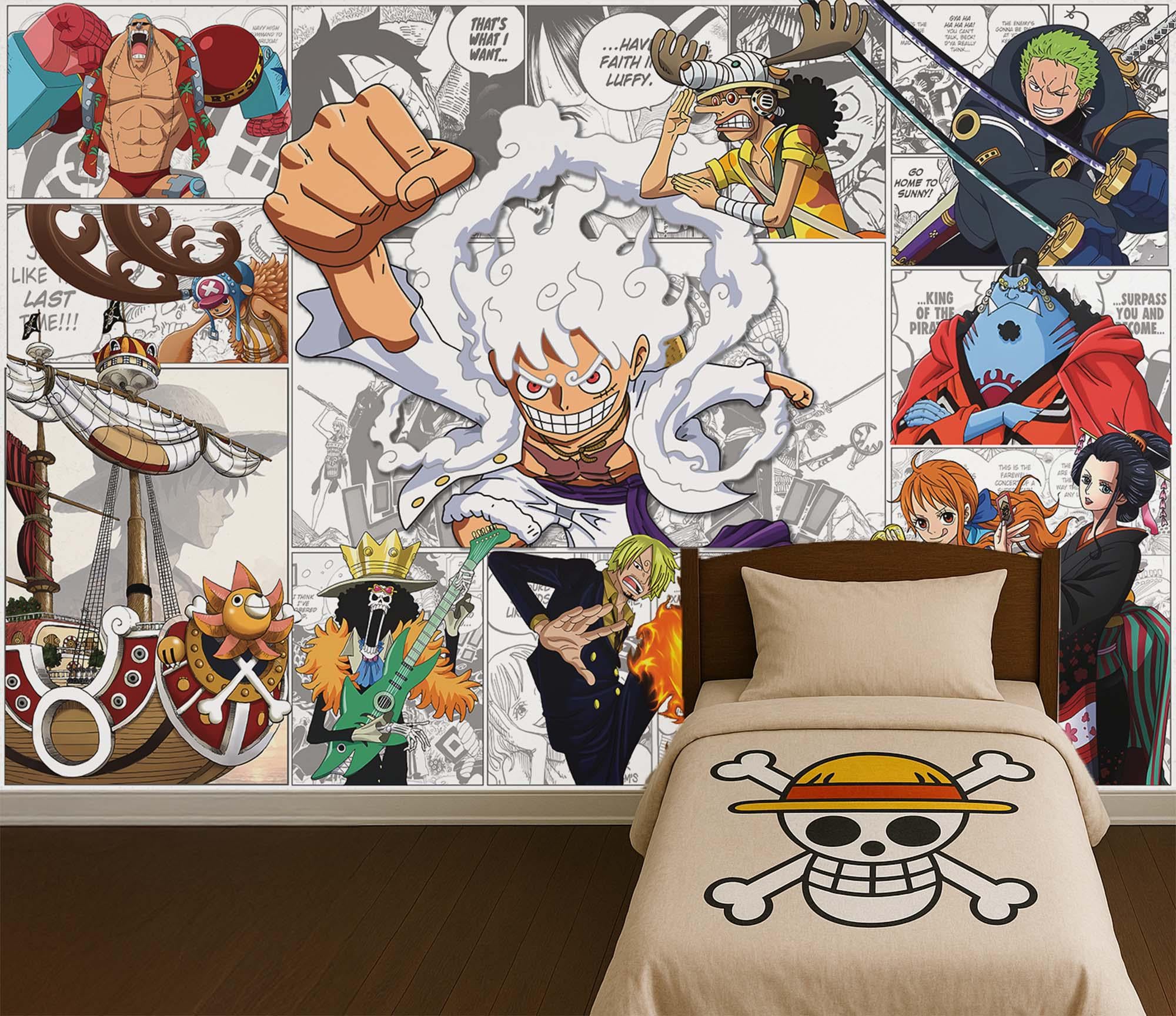 One Piece Wallpaper Japan Anime Wall Decal Japanese Manga Wall Sticker