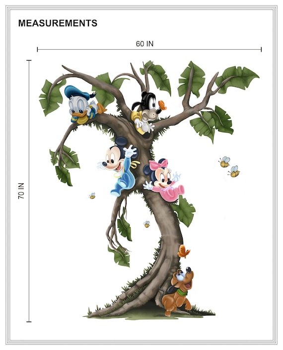 Removable Disney Wall Decal Baby Mickey Wall Art Baby Minnie Wall