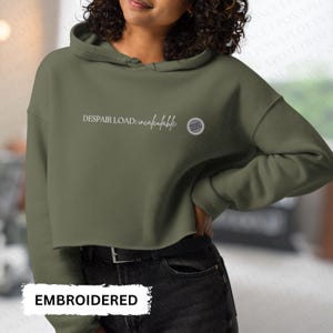 Despair Load Incalculable Crop Sweatshirt, Love Theoretically Merch, Officially Licensed Ali Hazelwood Merch