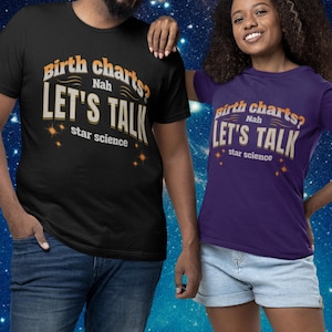¿Cartas natales? No, hablemos de ciencia estelar, regalos para amantes de la física, regalo de física, camiseta de física, regalo de relatividad, camiseta del espacio, camiseta divertida, camiseta de ciencia