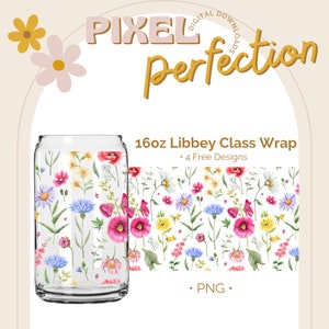 Fancy Florals | 16oz Glass Can Bundle | Glass Can Svg | Libbey Glass Can Svg | Beer Can Glass Svg| Svg Files for Cricut 20oz | PNG