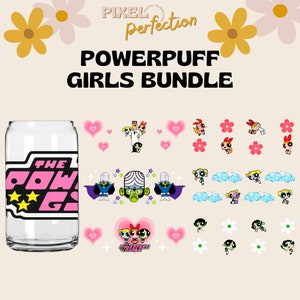 Sugar, Spice and Everything Nice Png Bundle | Files for Cricut | Libbey can glass 16oz | Cute designs | Retro Cartoon