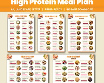 Régime alimentaire riche en protéines - Petit-déjeuner, repas et collations riches en protéines pour perdre du poids et gagner de la masse musculaire (Guide PDF)