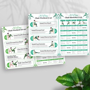 30-day Chair Workout Plan PDF | Printable Seated Fitness Routine ...