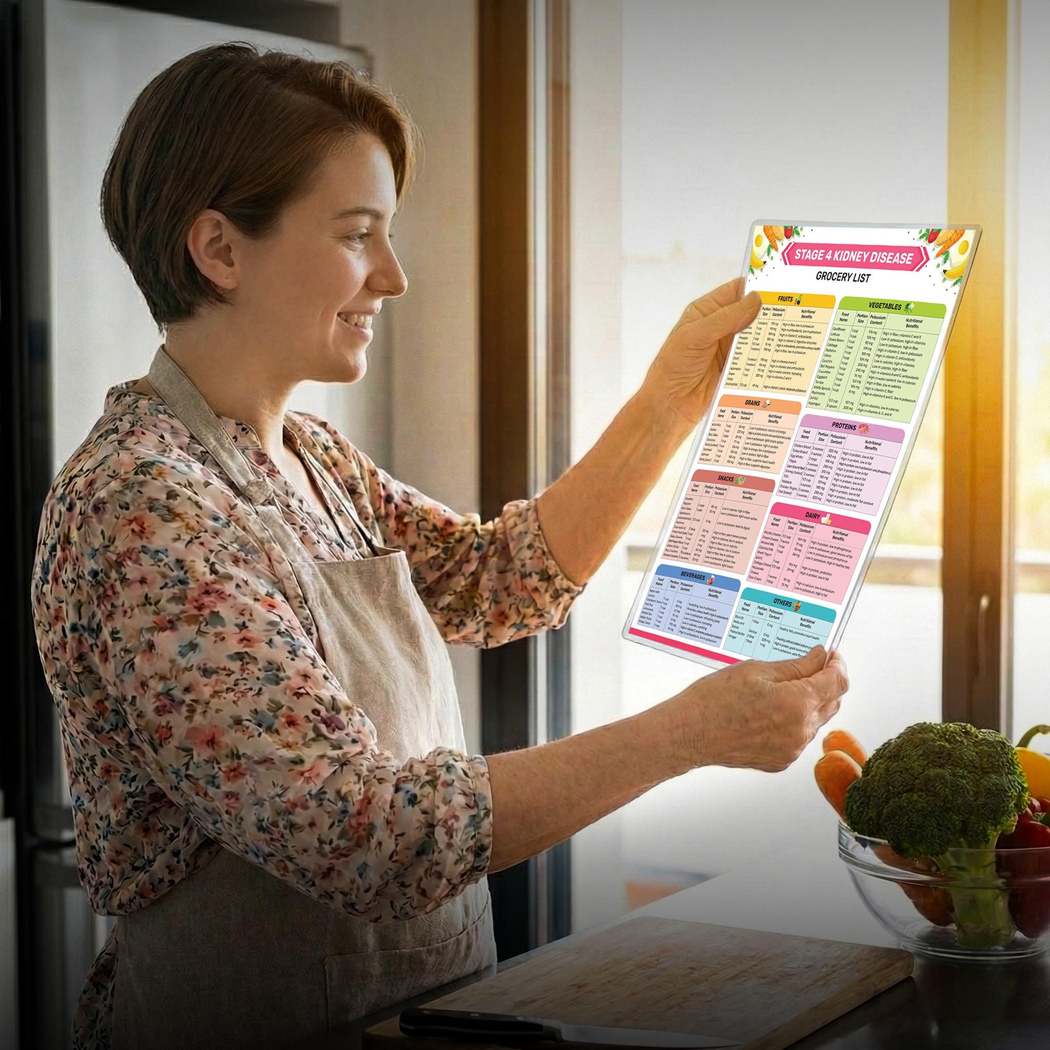 Stage 4 Kidney Disease Grocery List Poster | Laminated Renal Diet Chart ...