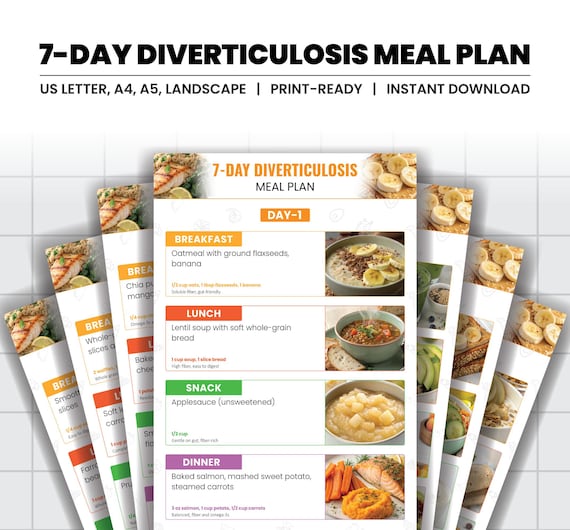 7-day Diverticulosis Meal Plan: Gut-friendly Diet Guide (PDF) - Etsy