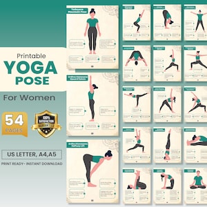 Yoga Pose Cards: Beginner to Advanced Poses, Flow Builder (Digital Download)