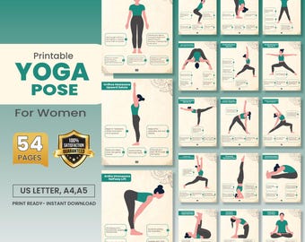 Yoga Anleitung Posenkarten Bundle: Anfänger bis Fortgeschrittene Posen, Flow Maker (Digitaler Download)
