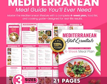 Piano alimentare della dieta mediterranea: elenco di alimenti, ricette, guida all'alimentazione sana (download digitale)