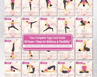 Yoga Pose Cards: 50 Printable Flashcards with Flows (PDF Download)