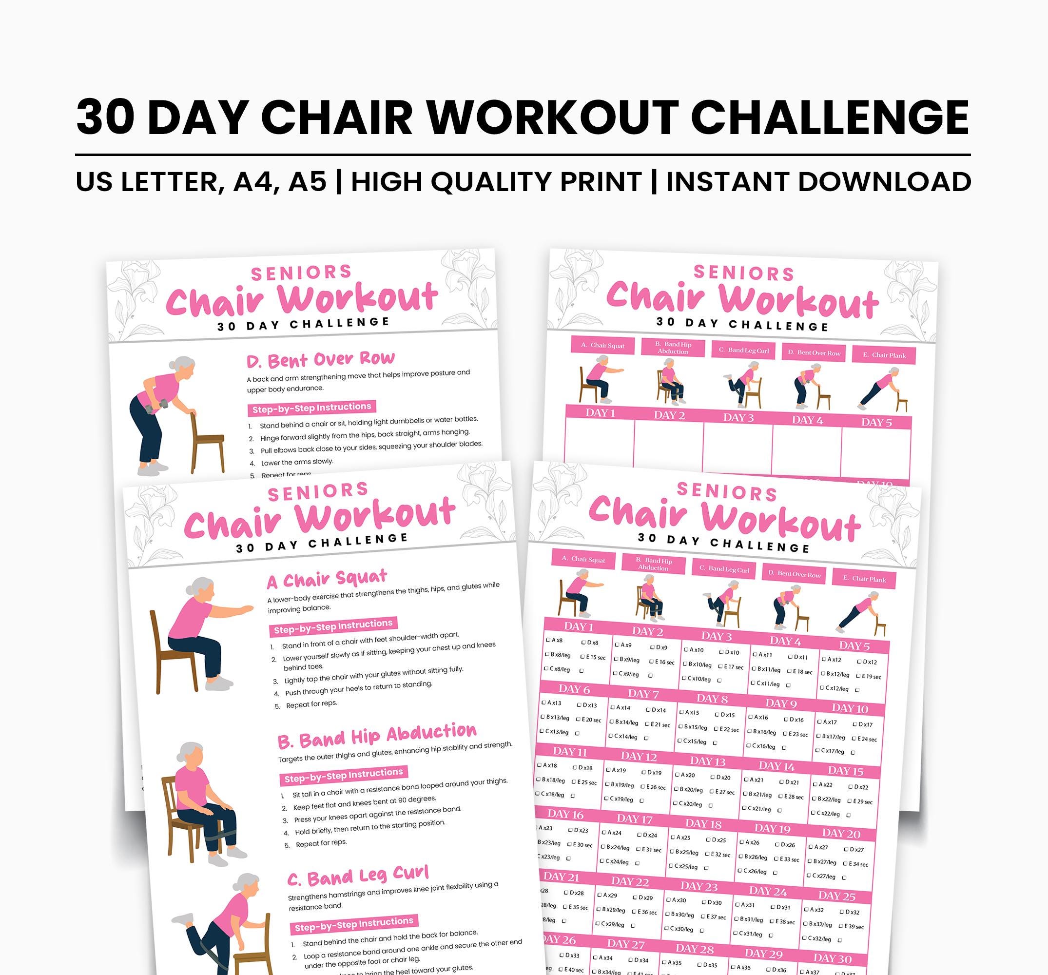 30-Day Senior Chair Workout: Gentle Exercise Guide (Printable PDF)
