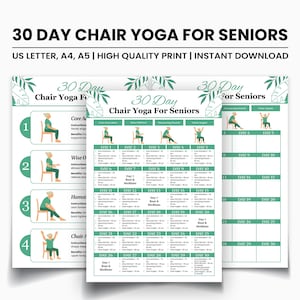 Senior Chair Yoga Challenge: 30-Tage-Übungsplan (Digitaler Download)