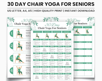 Senior Chair Yoga Challenge: 30-Day Seated Exercise Plan (Digital Download)
