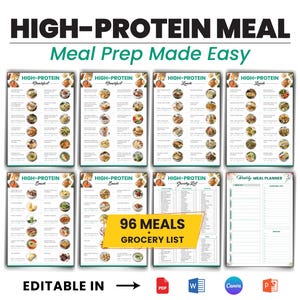 High protein meals for weight loss, High protein foods for muscle gain, High protein breakfast, Low calories foods, Low carb meals, Grocery
