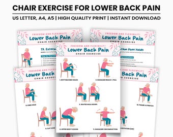 Chair Exercises for Lower Back Pain Relief: Seated Stretches (Printable PDF Guide)