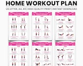 Beginner Friendly Home Workout Plan | Printable 30 Day Fitness Guide | Dumbbell + Bodyweight Exercises | Digital PDF Homeworkouts, Printable