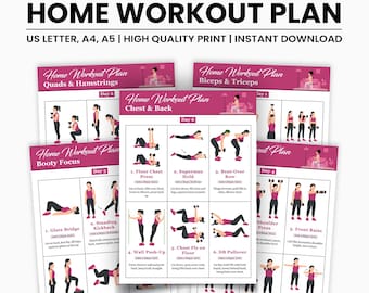 Krafttraining zu Hause | 6-Tage Workout Split-Plan mit Hanteln | Ganzkörper Fitness PDF | Digitaler Home-Gym-Guide