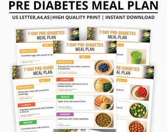 Pre Diabetes Meal Plan, Prediabetic Foods, Low Sugar Food Meal Plan, Prediabetes Food Chart and Grocery List, Pre Diabetic Foods to Eat