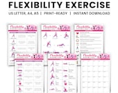Flexibility Workout Routine 30 Day Challenge Workout, Mobility Exercises, Easy Workouts, Stretching for Beginners, Morning Mobility, Digital