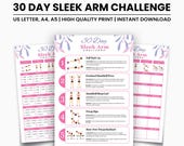 Sleek Arm 30 Day Challenge | Printable Fitness Calendar | Arm Toning & Strength Routine | Digital Download PDF