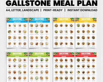 Gallbladder Removal Diet Chart, Gallbladder Diet Meal Plan: Post-Surgery Food Guide (Printable PDF)