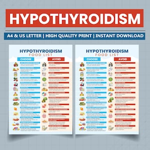 Voedingslijst hypothyreoïdie, voedingsschema hypothyreoïdie, wat te eten, wat niet te eten - download deze tabel om je te helpen winkelen of een maaltijdplan