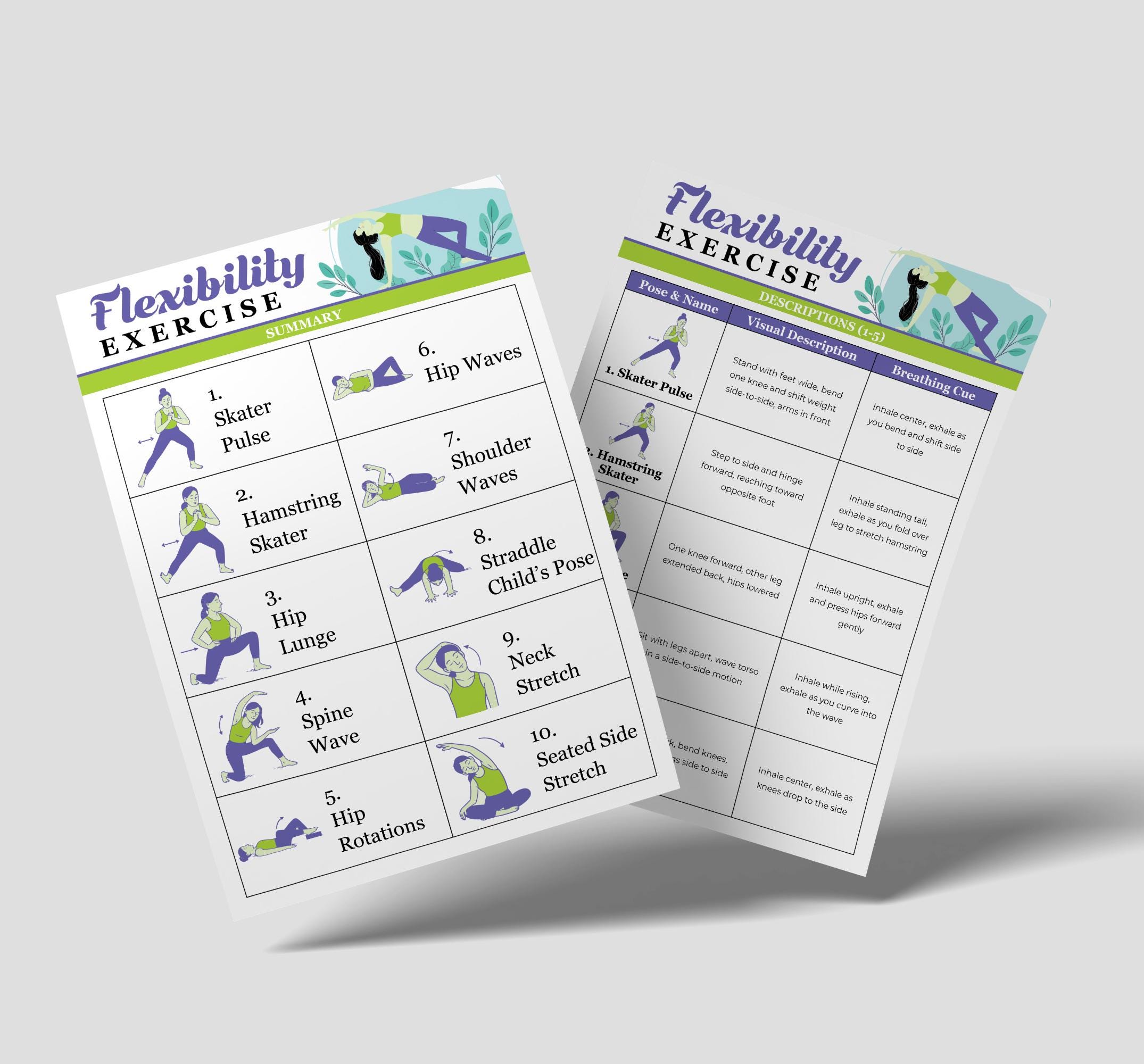 Standard Flexibility Stretching Routine 30 Day Flexibility Stretching Chart, Beginner-friendly PDF Download ...