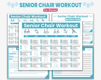 Senior Chair Workout Printable, Chair Exercises for Seniors, Gentle Mobility Routine, Low Impact Workout PDF