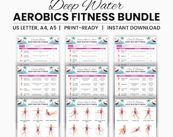 Water Aerobic Exercise Chart | Deep Water Fitness Routine | Low Impact Workout for Seniors & Adults | Water Fitness, Water Workout Beginners