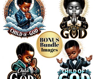 African American Boy Praying - Child of God - Bonus Image Download