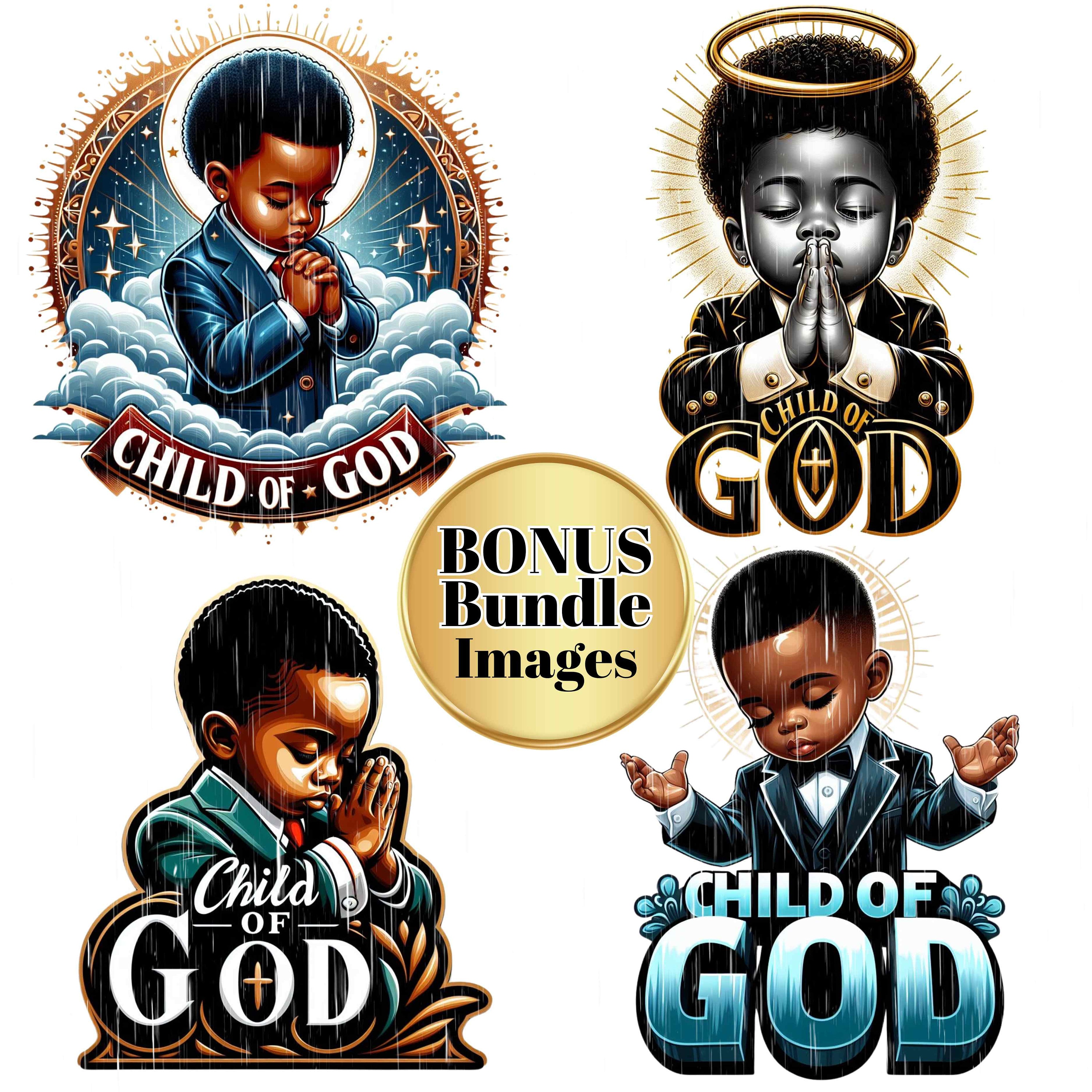 African American Boy Praying - Child of God - Bonus Image Download