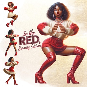 In the Red Sorority | Sorority Sisters | Divas | HBCU - 1913 | Instant Digital Download
