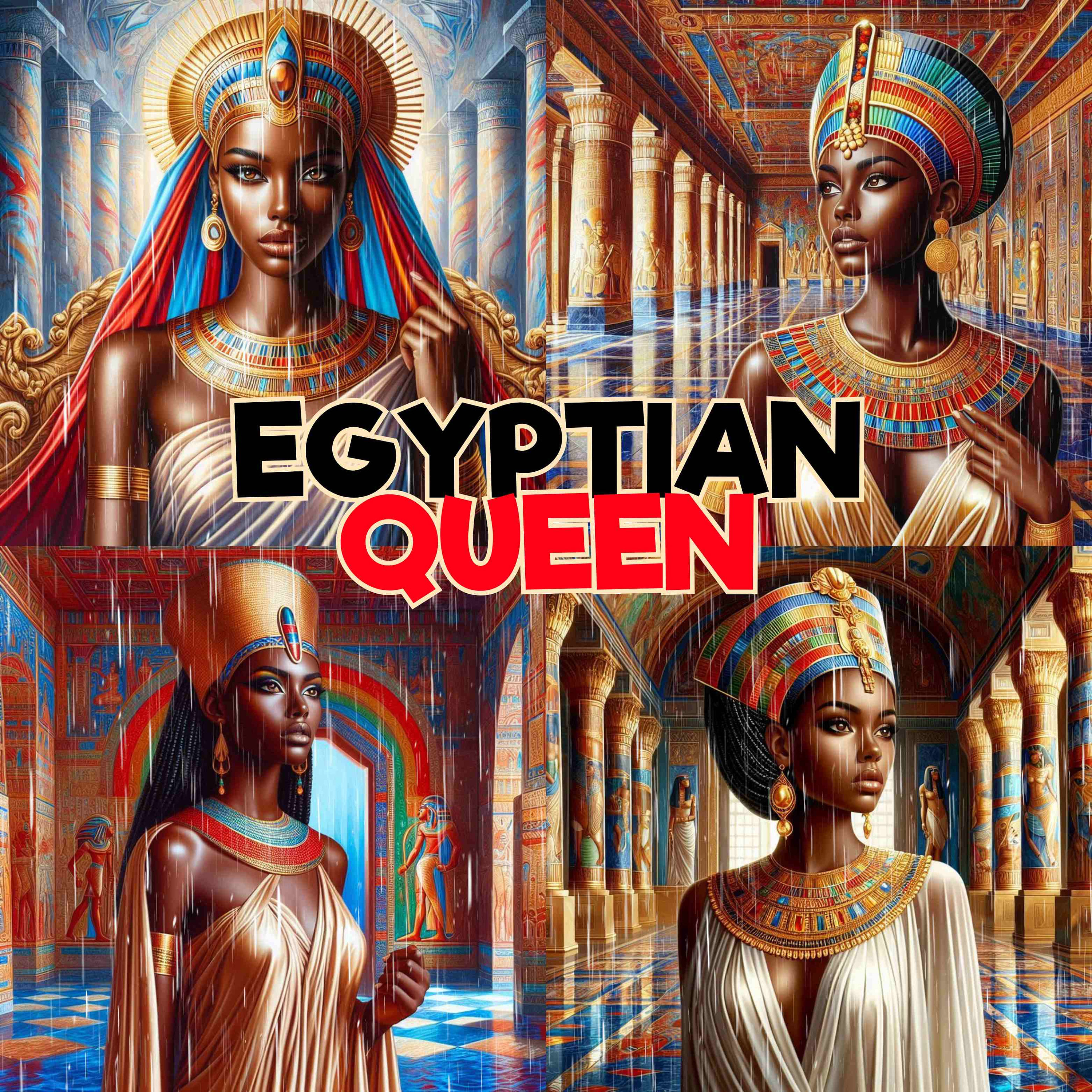 Egyptian Queen PNG Images: Auset, Pharaoh, Nile Clipart (Digital Download)