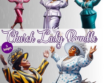 Mother&#39;s Day Church Lady Art: African American Images (Digital Download)
