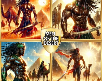 African American Men of the Desert | Warrior | Egypt Pyramid | Shriner PNG | African American | Masonic | Noble Inspired