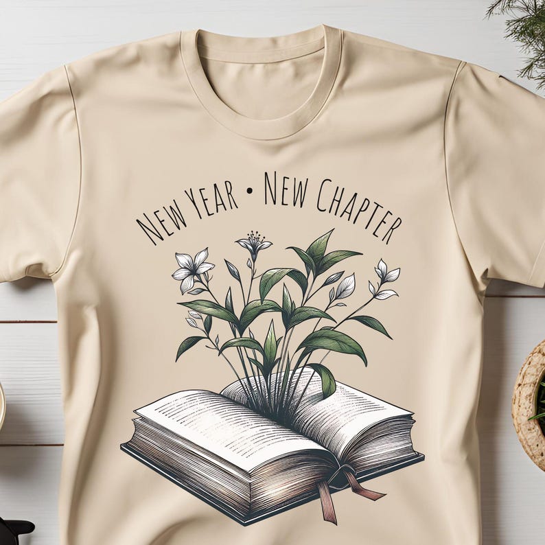 12 New Chapters 365 New Chances PNG, New Year New Chapter Png Svg, Floral Book Png Svg, Retro New Year 2026, New Year 2026 Sublimation
