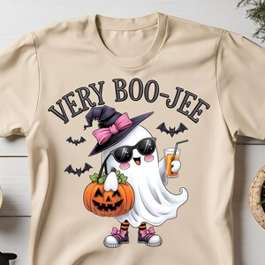 Funny Boo Jee Ghost, Very Boo-Jee Ghost Halloween, kostuum boujee png, spookseizoen png, pompoenseizoen, schattig spook Halloween, zonnebril