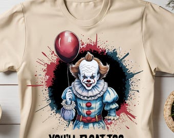 Horror Clown Halloween PNG, Scary Movie Digital Download