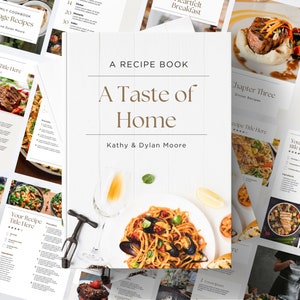 Modello di libro di ricette modificabile, modello di libro di ricette, modello di libro di cucina, scheda di ricetta, modello di ebook Canva, libro di ricette digitale, ebook di ricette