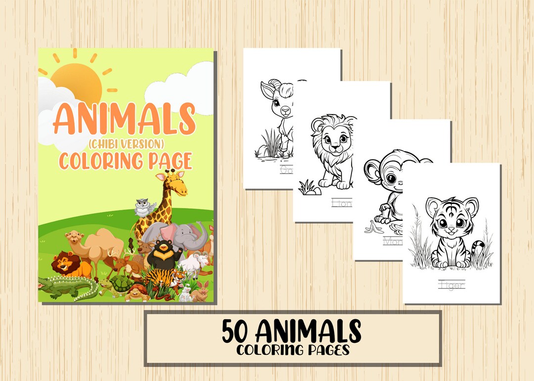 ANIMALS COLORING PAGES, Printable Kids Animal Coloring Pages, Coloring ...
