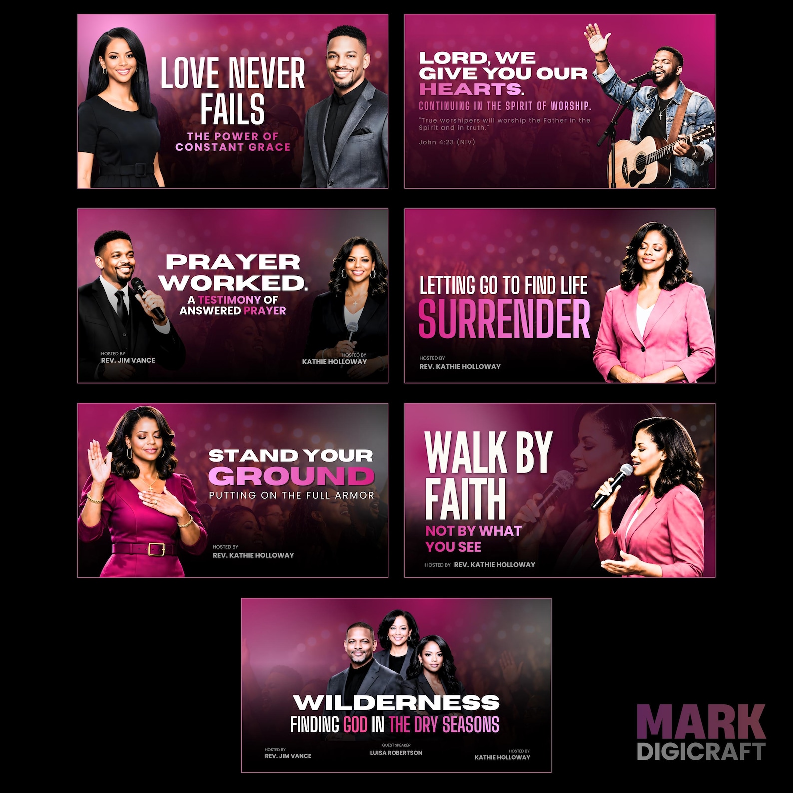 Youtube Thumbnail Templates Canva | 15 Editable Church, Sermon ...
