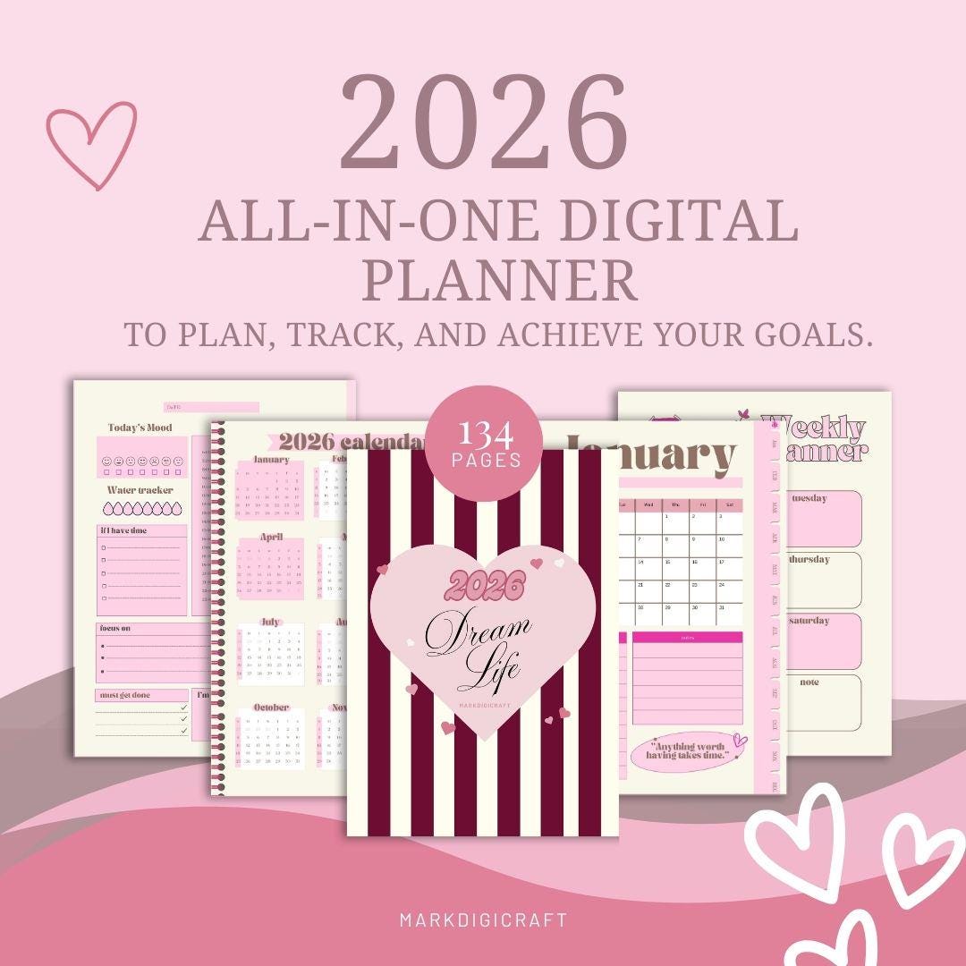 2026 Digital Planner | Minimalist iPad Portrait Layout (PDF Download ...
