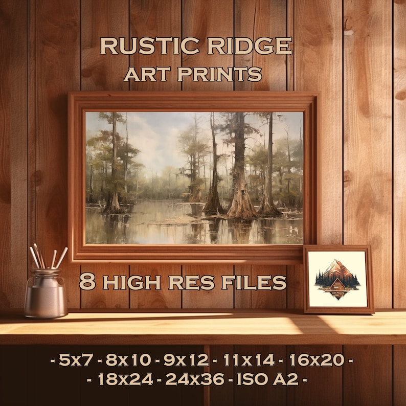 Printable Wall Art, Cypress Trees in the Swamps of Louisiana, With ...