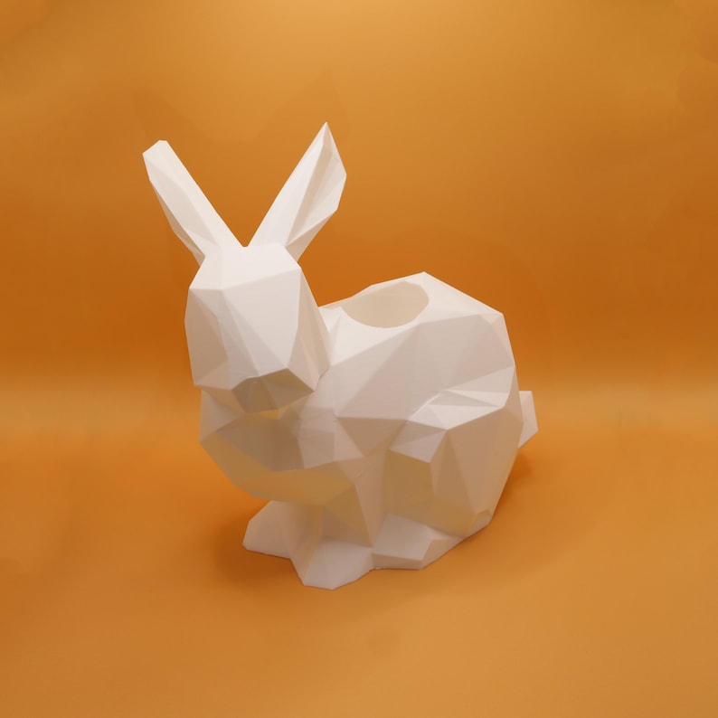 Low Poly Rabbit Vase: Unique 3D Printed Home Decor Accent - Etsy Australia